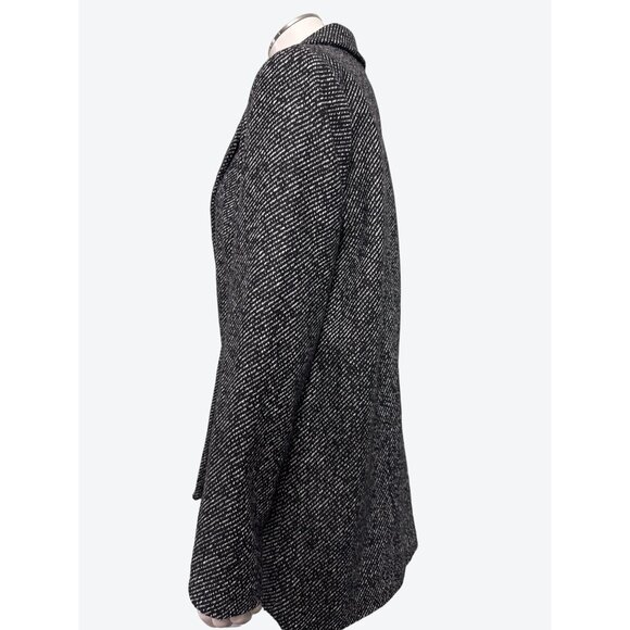 Ambiance Outerwear Black White Tweed Style Blazer Size Small - Picture 2 of 10